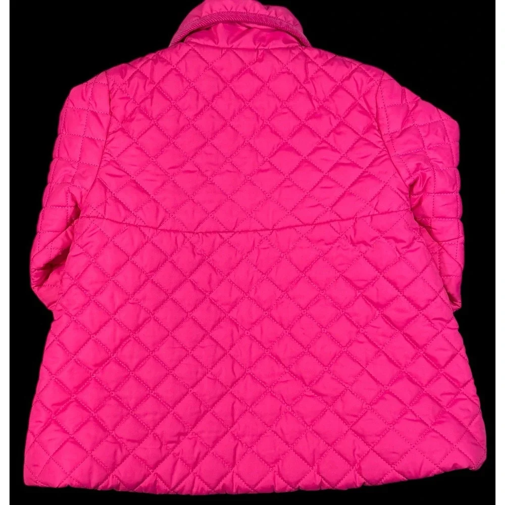 LITTLE ME Pink Quilted Jacket Coat Puffer Winter Fleece Toddler Youth Girls 4T